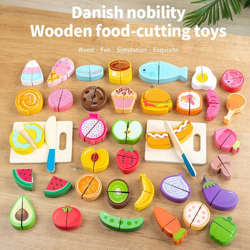 Danska Kolekcija – Premium drveni set hrane za rezanje na magnet / čičak