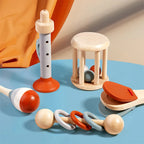 Set Drvenih Glazbenih Instrumenata i Senzornih Zvečki (5 dijelova)