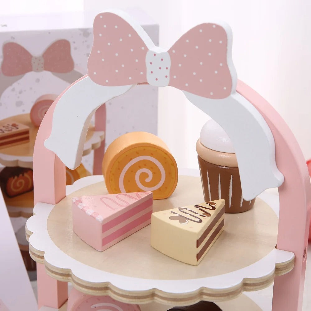 Stalak za Slastice "Pink Sweet Tea" – Set za Igru Uloga