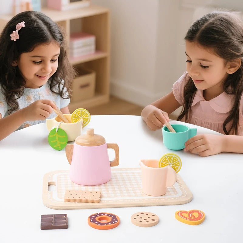 Set za Čaj "Afternoon Tea" – Edukativni Set s Pladnjem i Slasticama