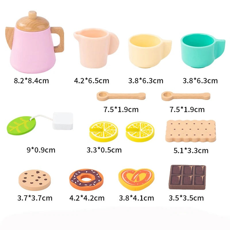 Set za Čaj "Afternoon Tea" – Edukativni Set s Pladnjem i Slasticama