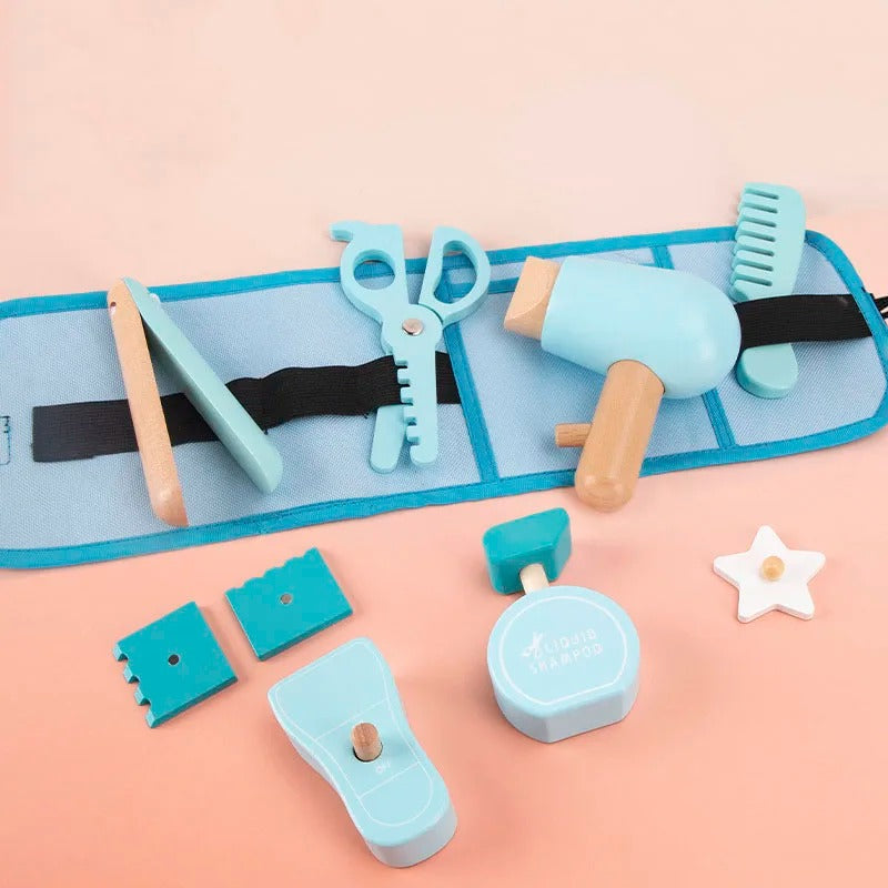 Mali Frizerski Salon – Drveni frizerski set s pojasom za djecu