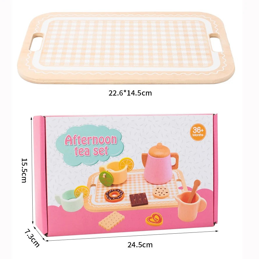 Set za Čaj "Afternoon Tea" – Edukativni Set s Pladnjem i Slasticama