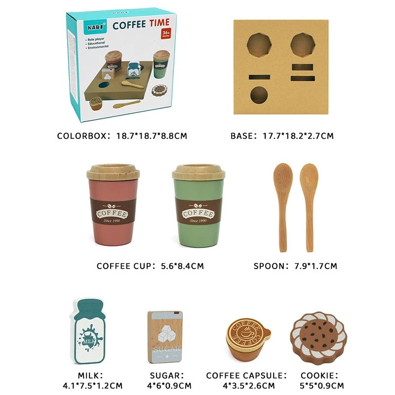 Drveni Set za Kavu "Coffee Time" – Set za Igru Uloga