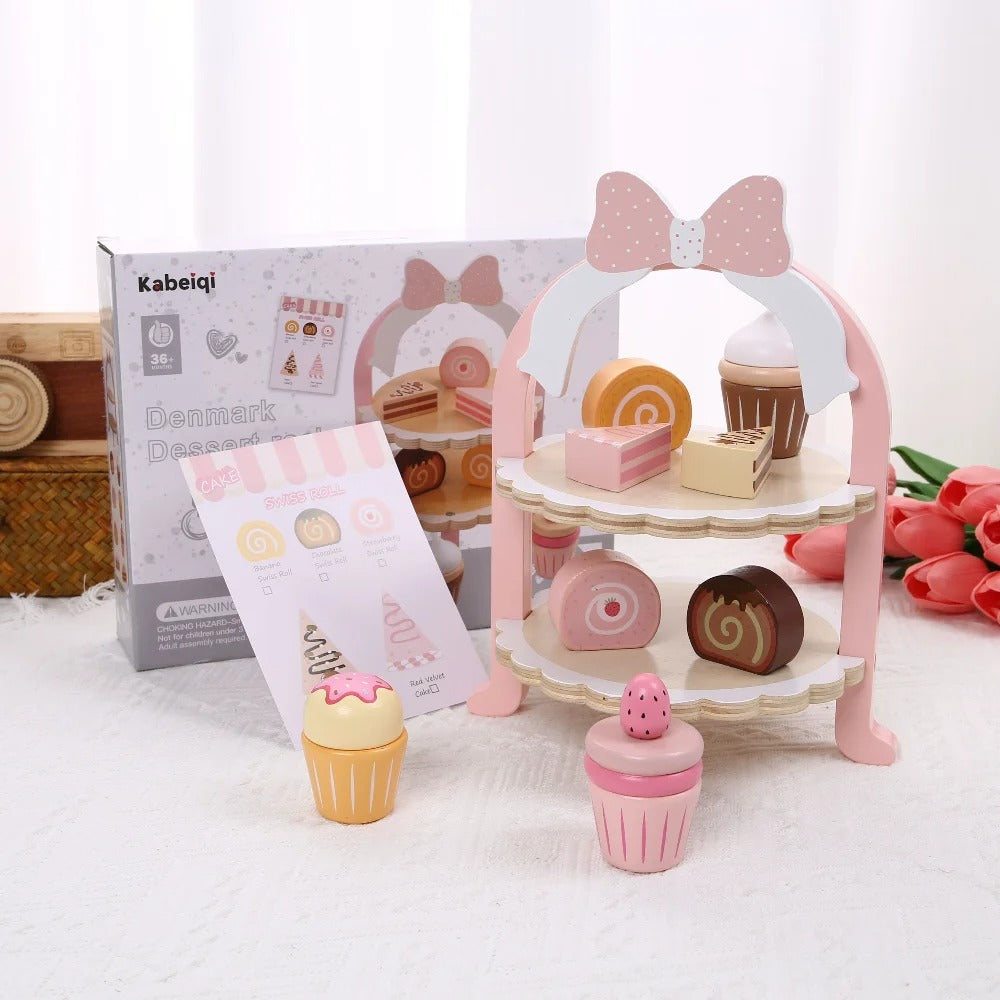 Stalak za Slastice "Pink Sweet Tea" – Set za Igru Uloga