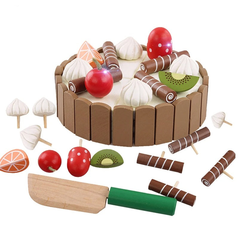Drvena Torta za Rezanje – Kreativni Rođendanski Set za Igru