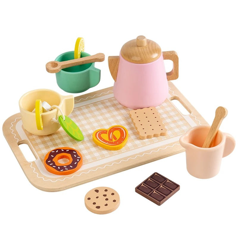 Set za Čaj "Afternoon Tea" – Edukativni Set s Pladnjem i Slasticama