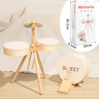 Drveni Bubnjarski Set s Pedalom – Edukativni Glazbeni Instrument za Djecu